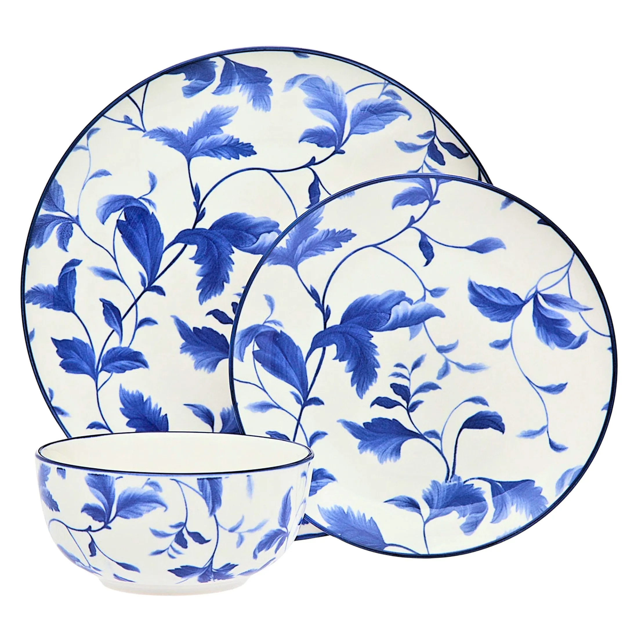 Arleigh Porcelain 12 Piece Dinnerware Set, Service For 4