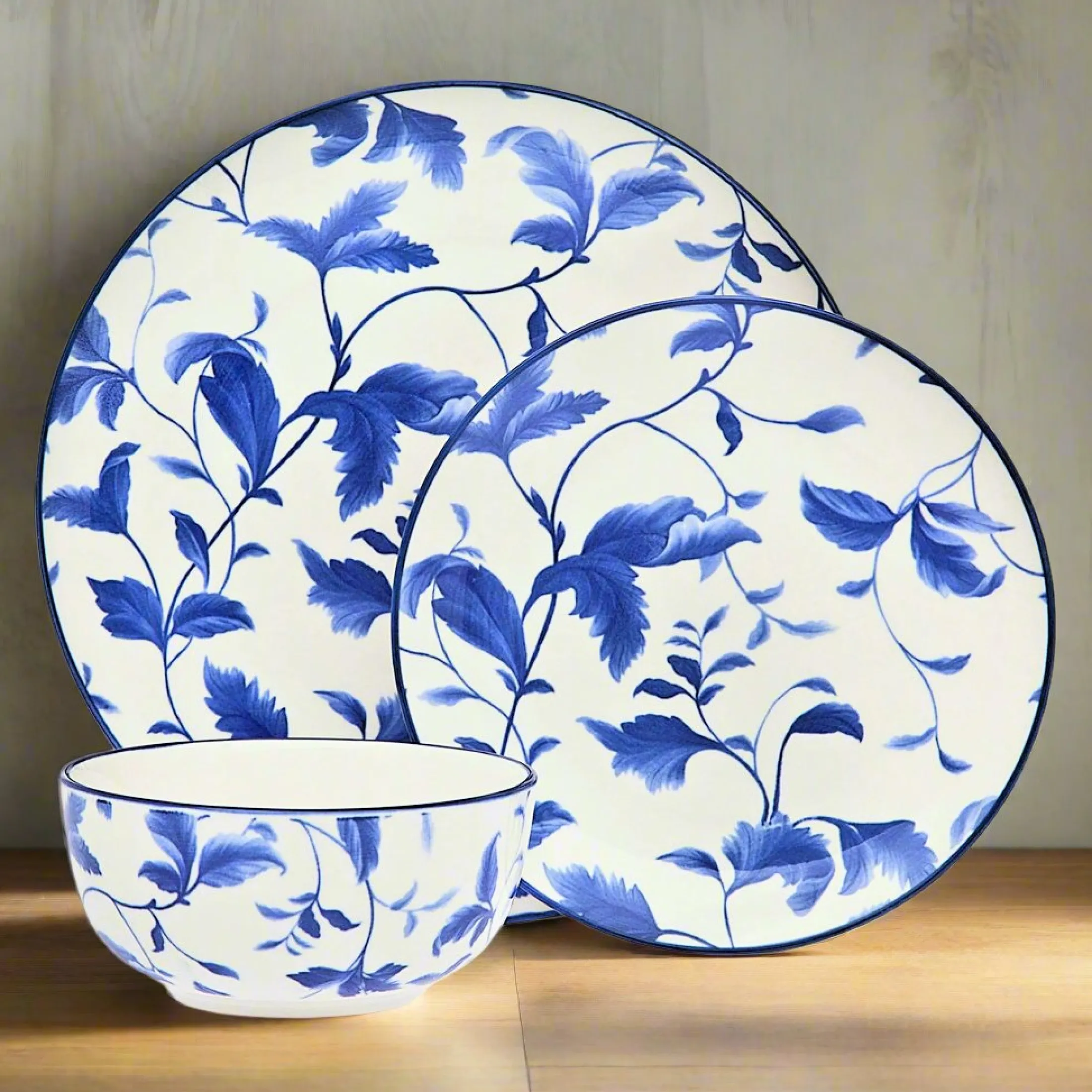 Arleigh Porcelain 12 Piece Dinnerware Set, Service For 4
