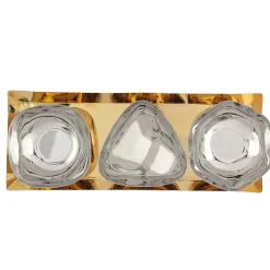 Auburn Gold Serving Tray & Appetizer Bowls