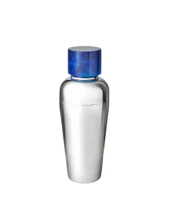 Azure Blue Resin & Stainless Steel Cocktail Shaker