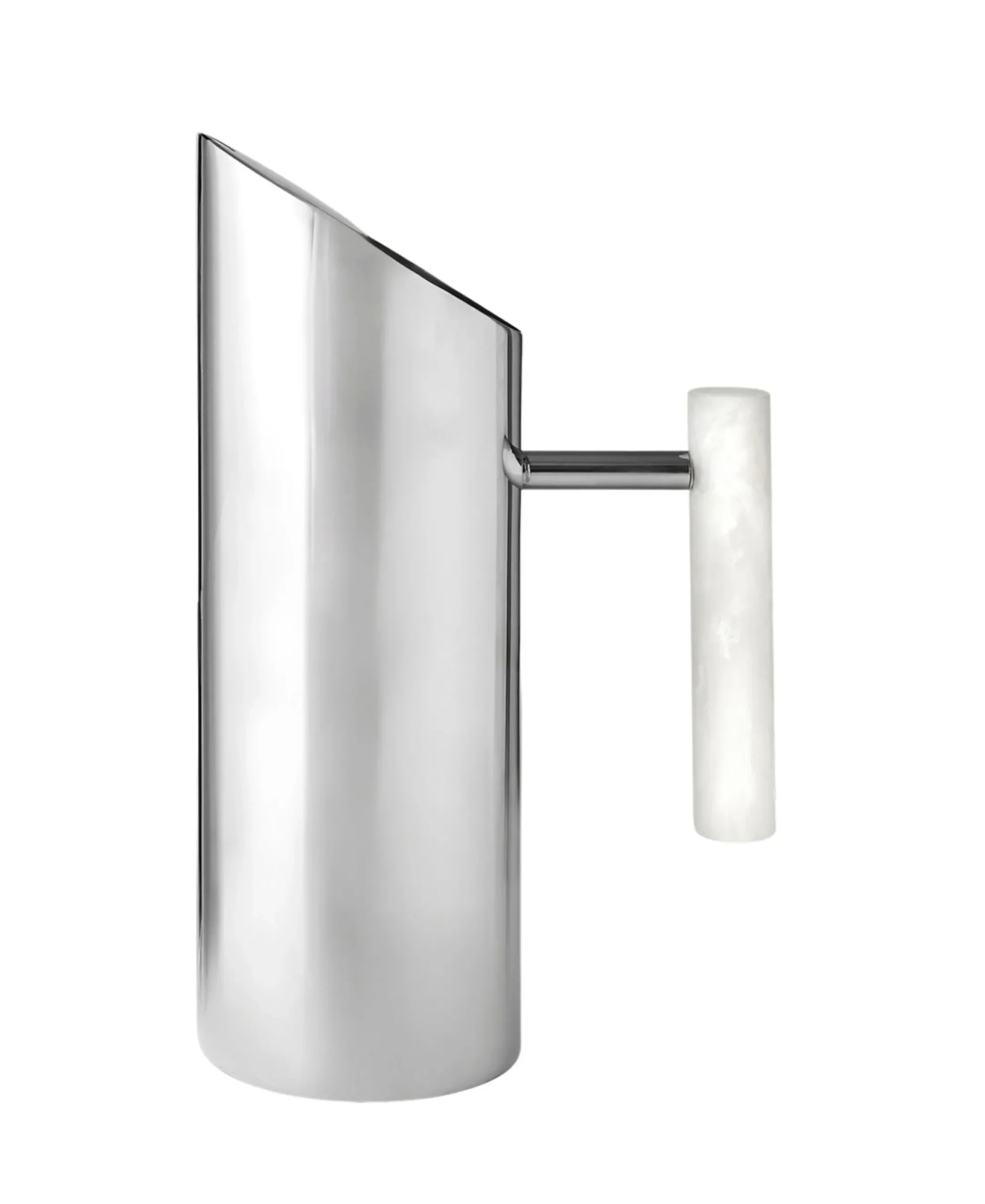 Azure Matte White Resin & Stainless Steel Pitcher