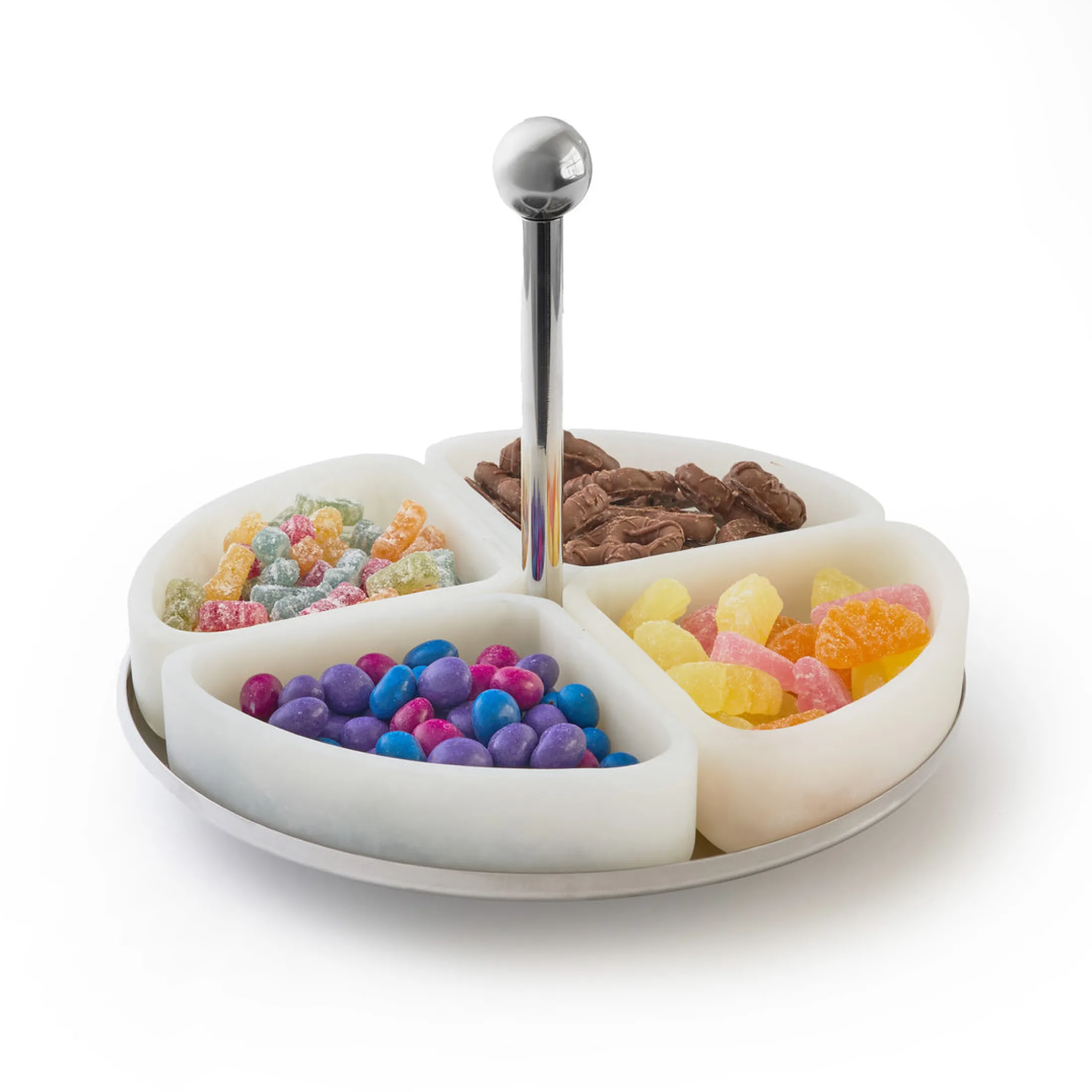 Azure Matte White Sectional Serveware Stand