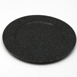 Black Bling Charger Plate, Set of 4