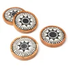 Calle Porcelain & Wood Coaster Set
