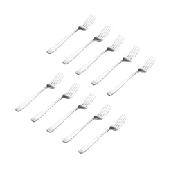 Chisel Matte 18/0 Stainless Steel Dinner Fork, Set of 10