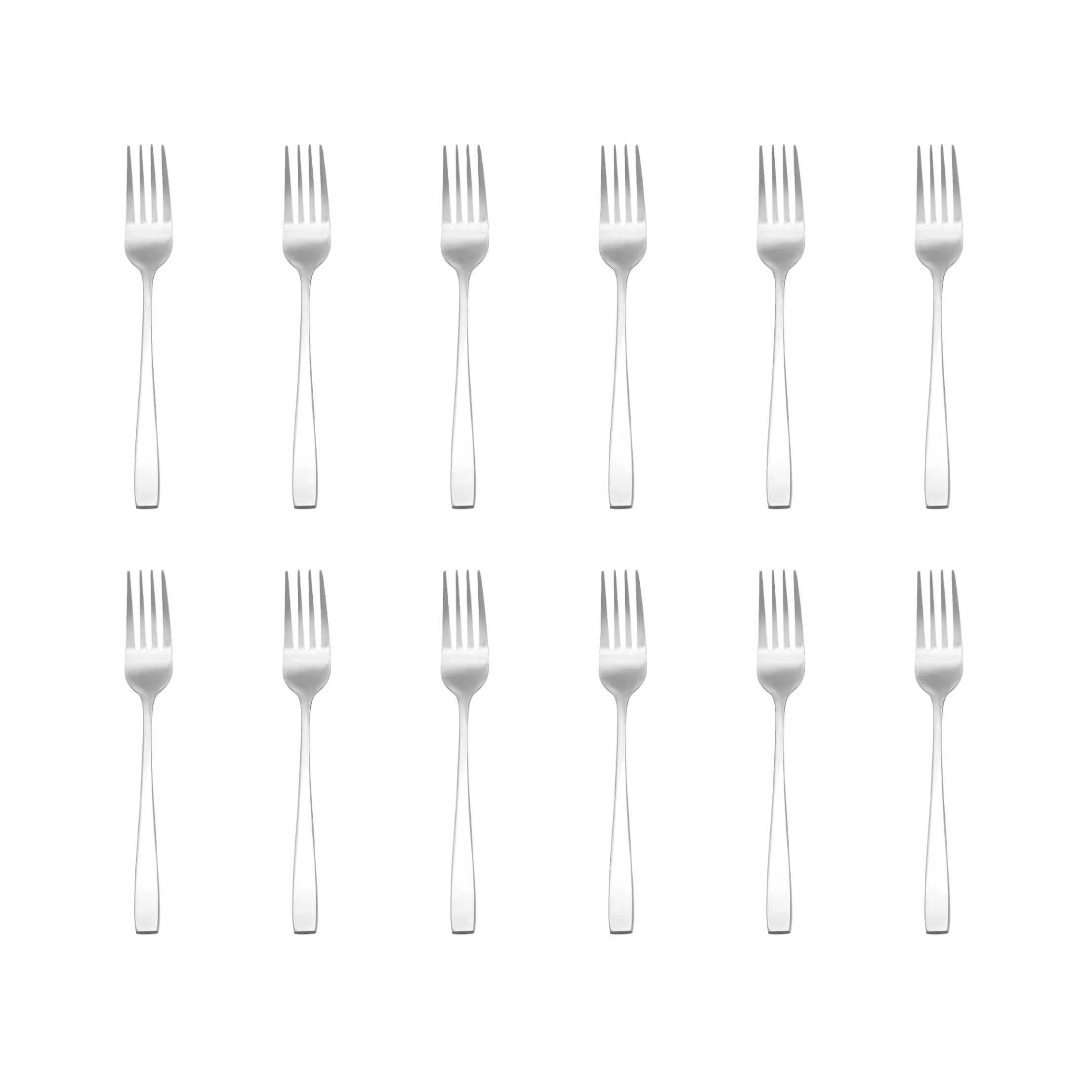 Chisel Matte 18/0 Stainless Steel Salad Fork, Set of 12