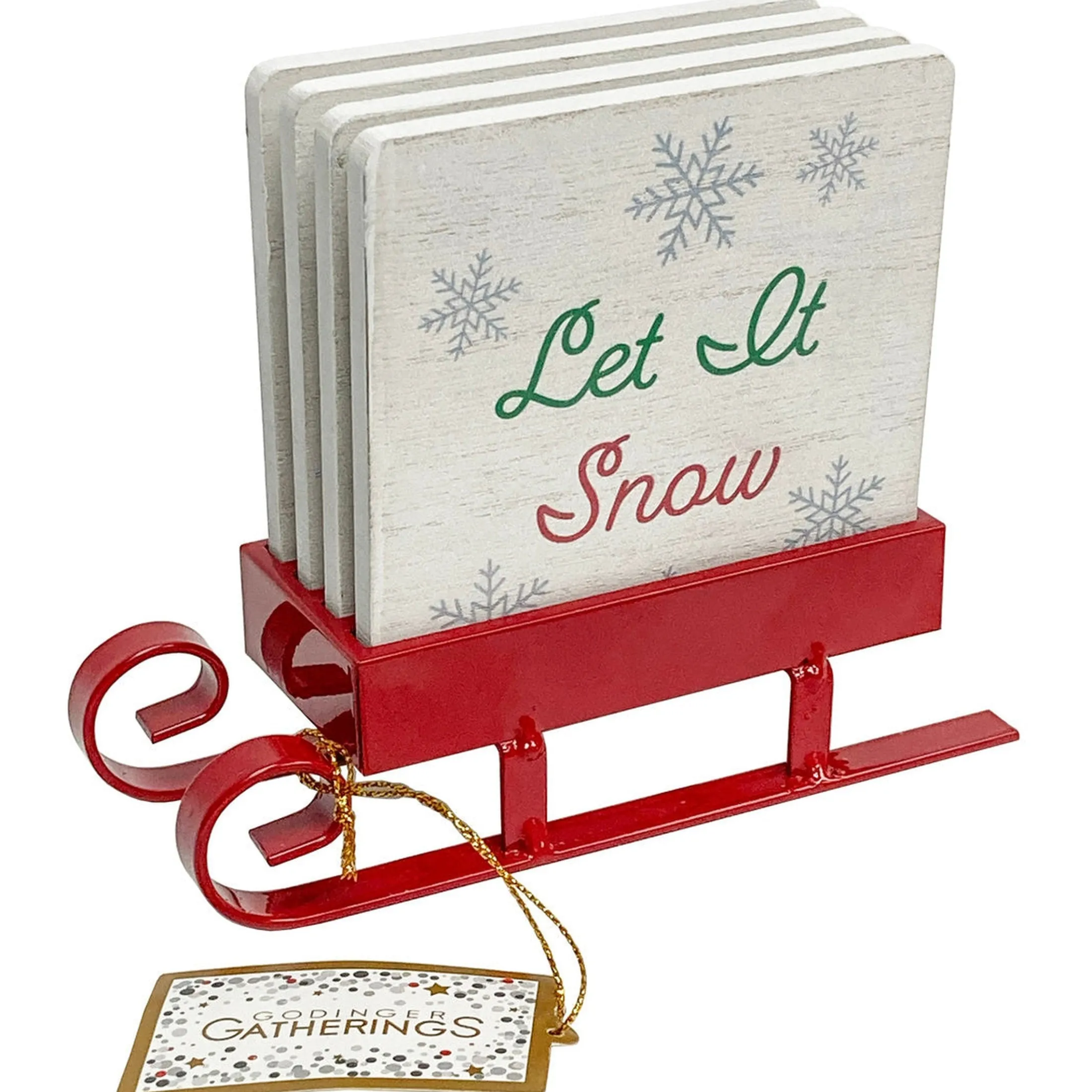Christmas Sleigh Coaster Set