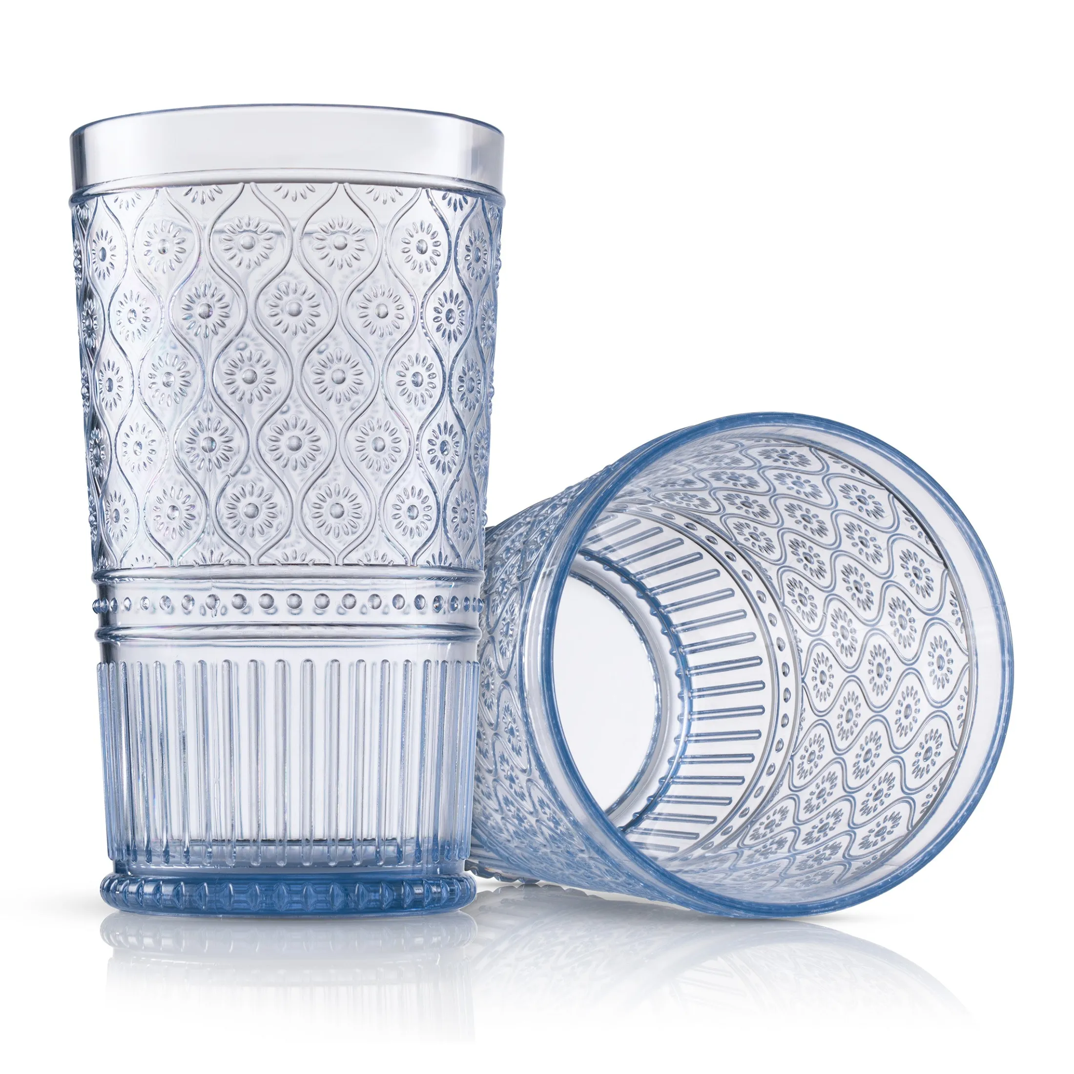 Claro Blue Acrylic Highball, Set of 4