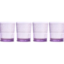 Claro Lavender Acrylic Double Old Fashion, Set of 4