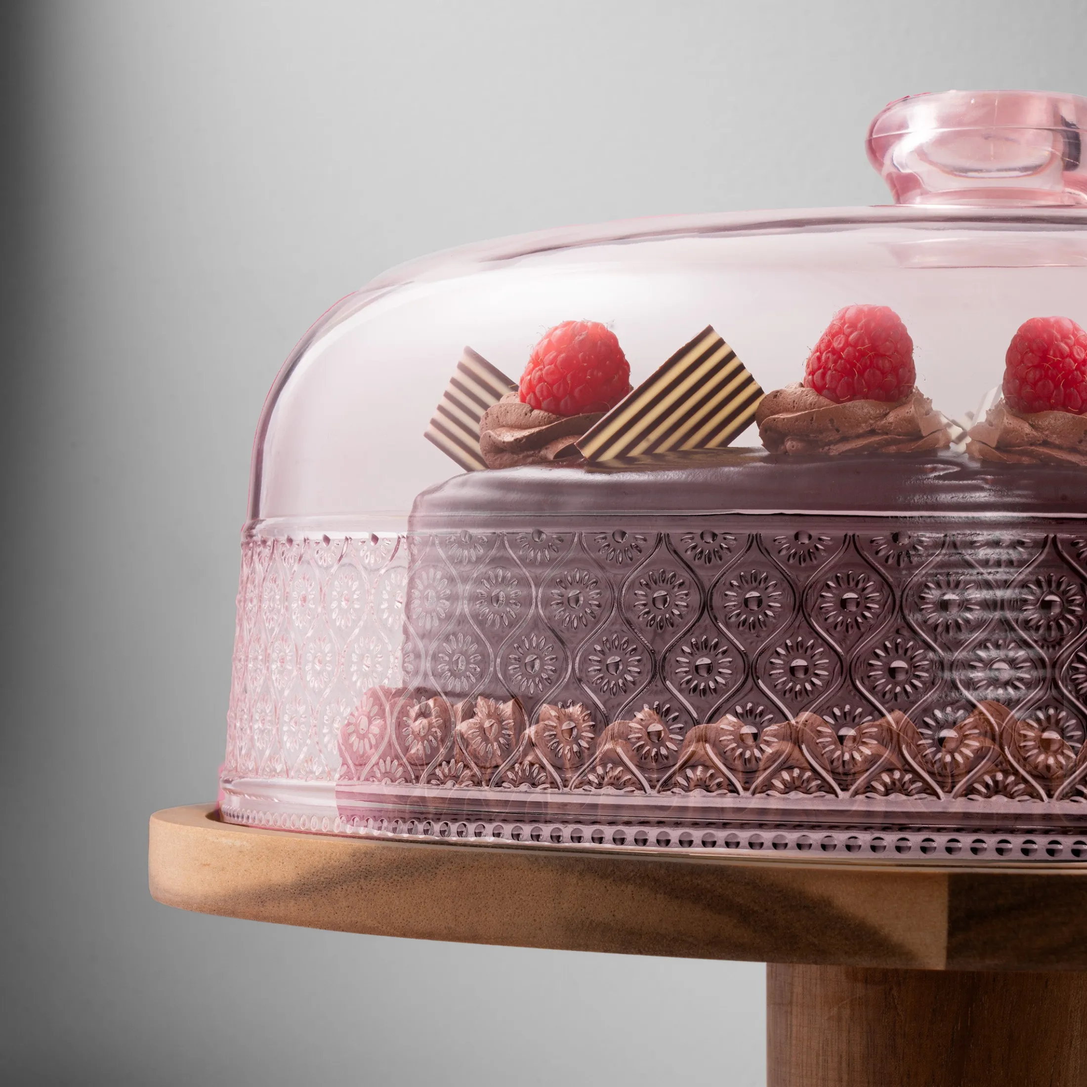 Claro Pink Acrylic Cake Dome