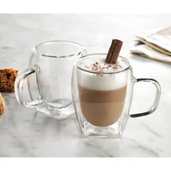 Contessa Cappuccino Double Wall Mug, Set of 2