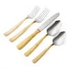 Donatella 24kt Gold Plated 18/10 Stainless Steel 20 Piece Flatware Set, Service For 4