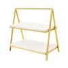 Doux Marble Two Tier Serving Stand