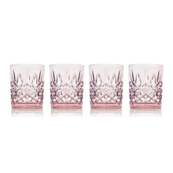 Dublin Acrylic Blush Double Old Fashion, Set of 4