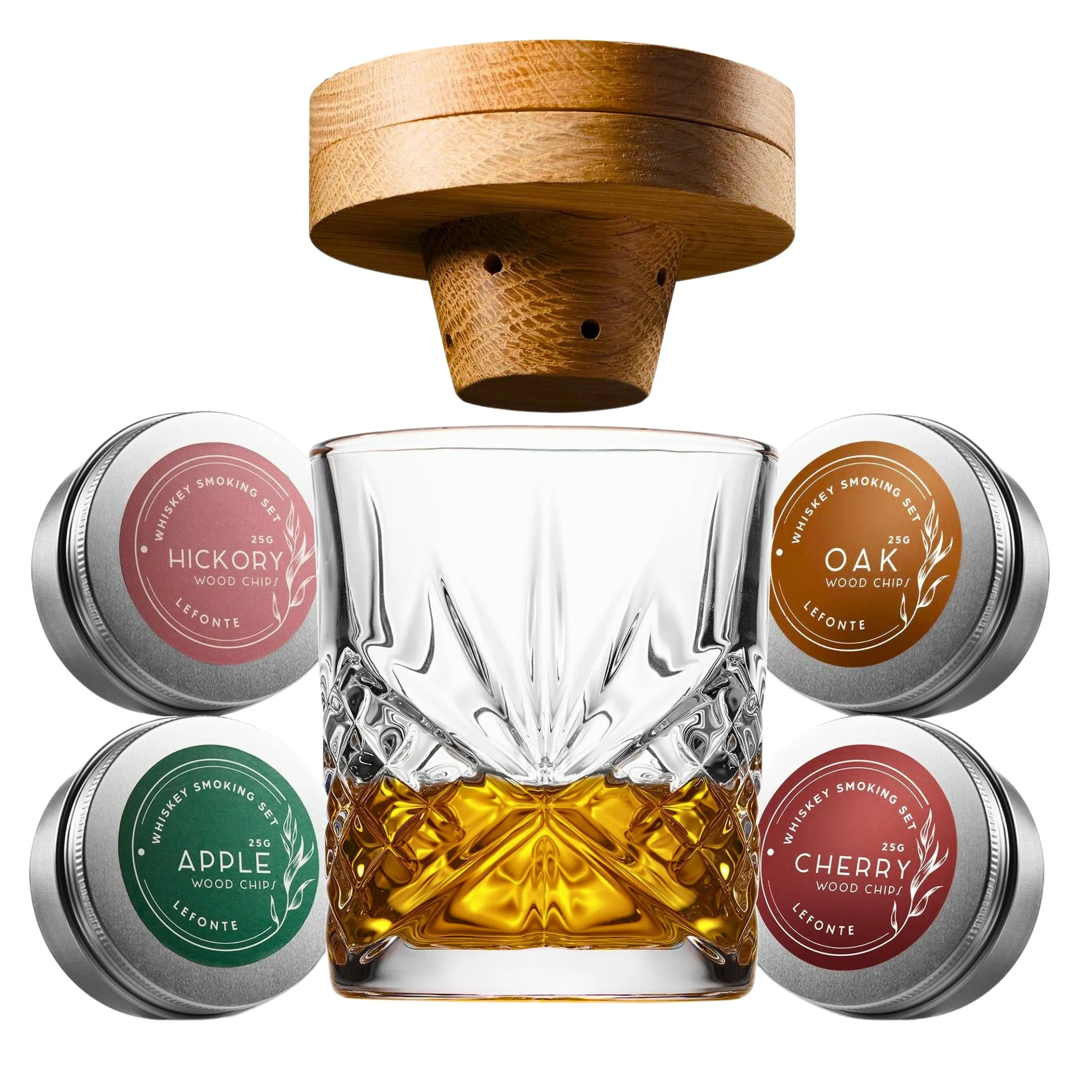 Dublin Crystal 9 Piece Whiskey Smoker Set