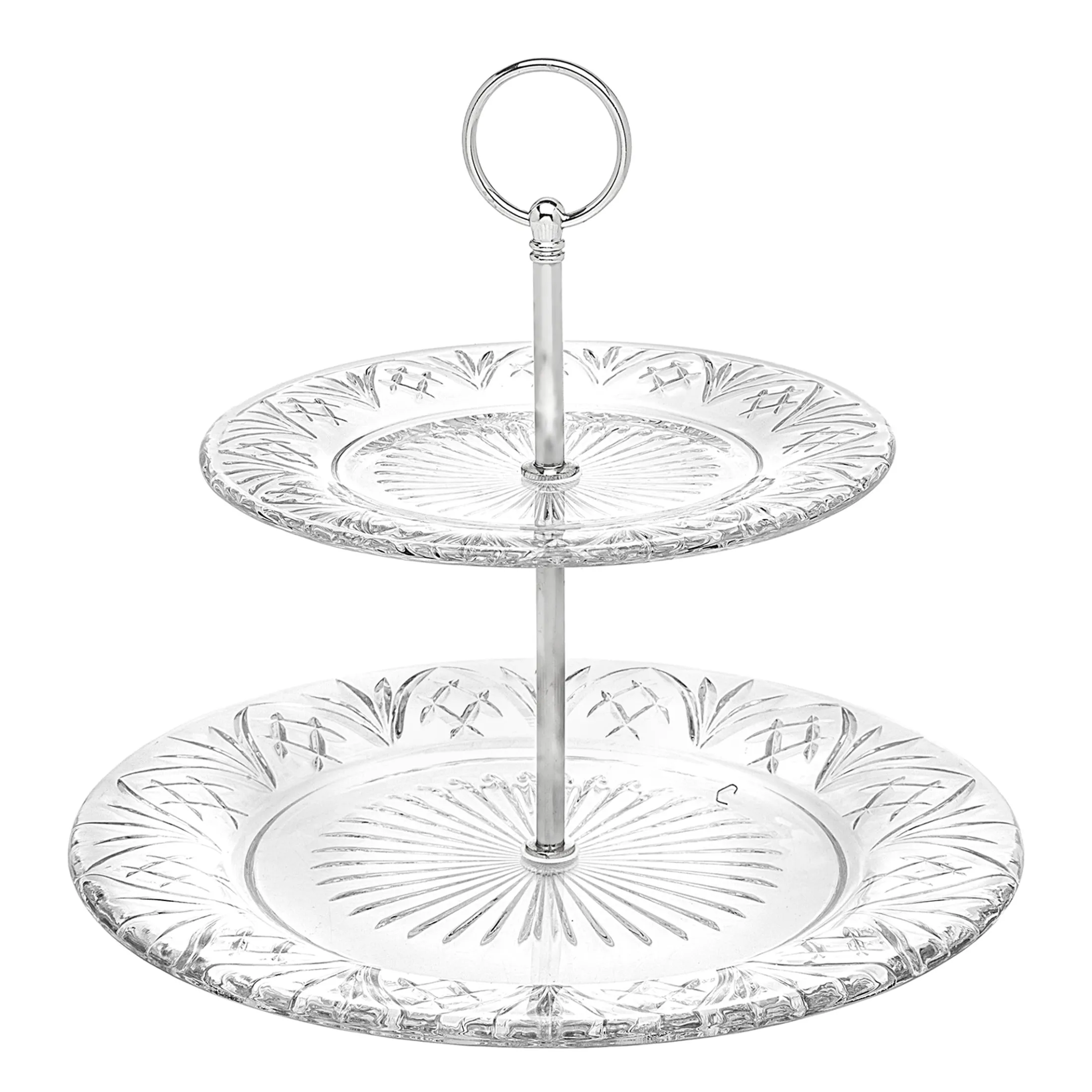 Dublin Crystal 2 Tiered Serving Stand