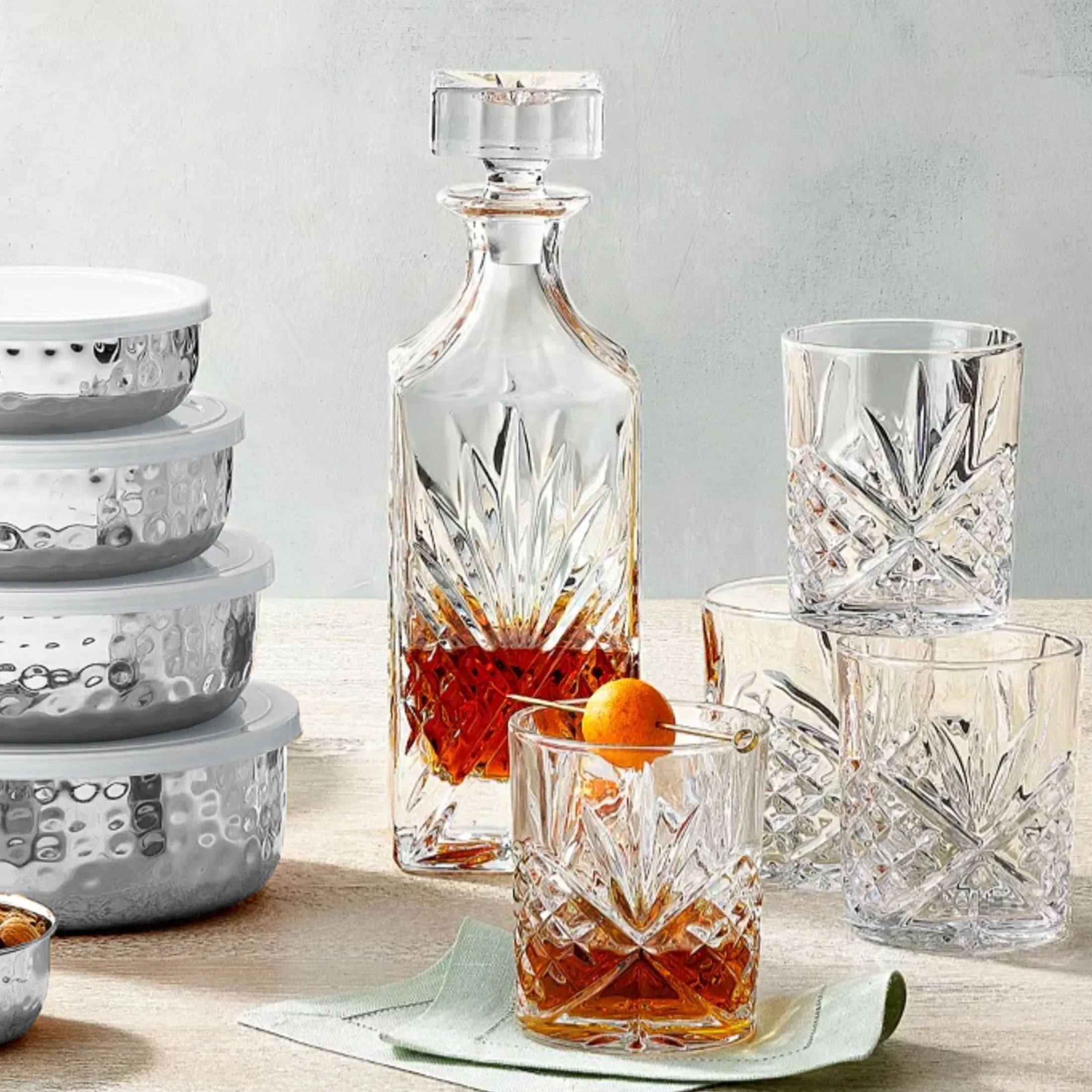 Dublin Crystal Double Old Fashion, Set of 4