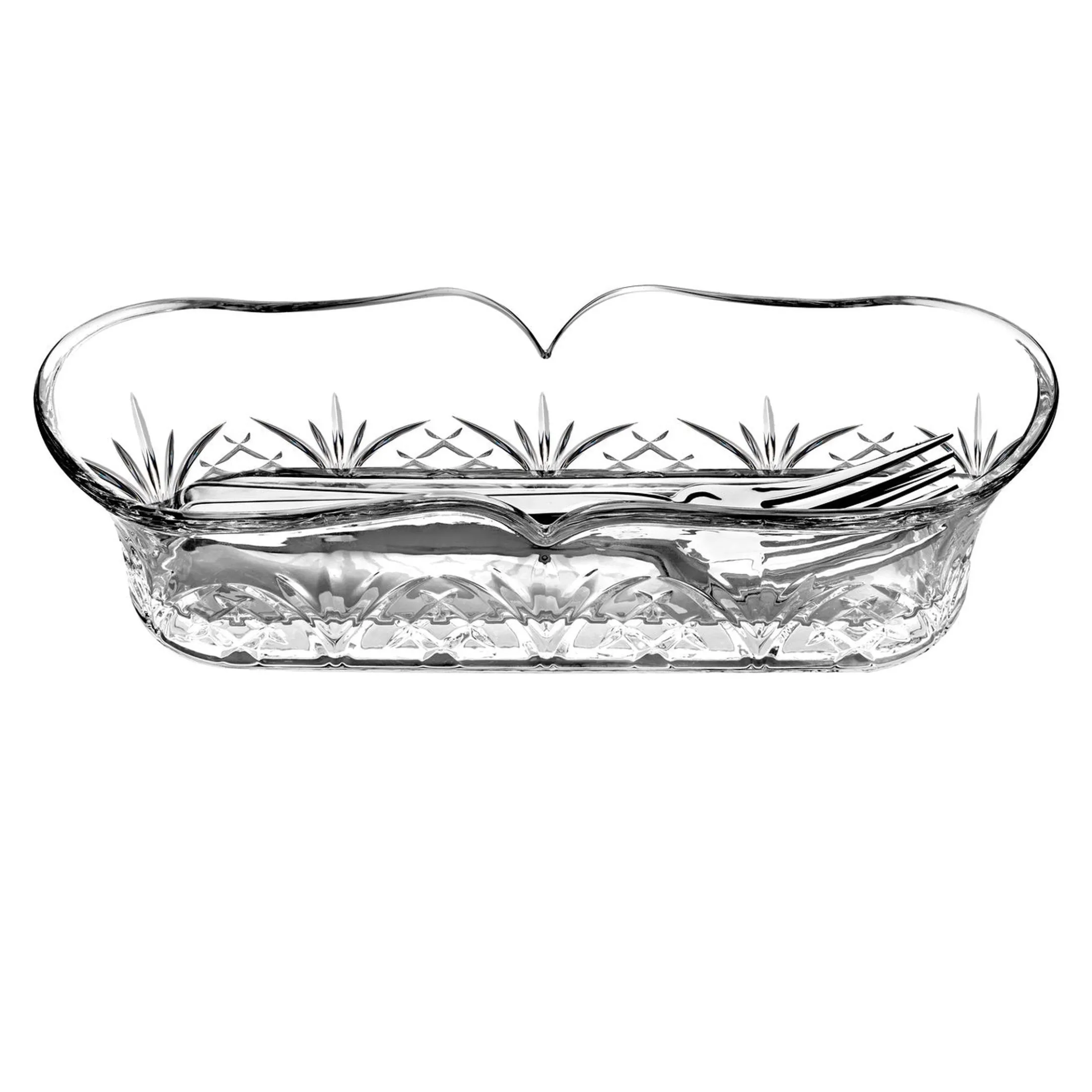 Dublin Crystal Flatware Caddies, Set of 3