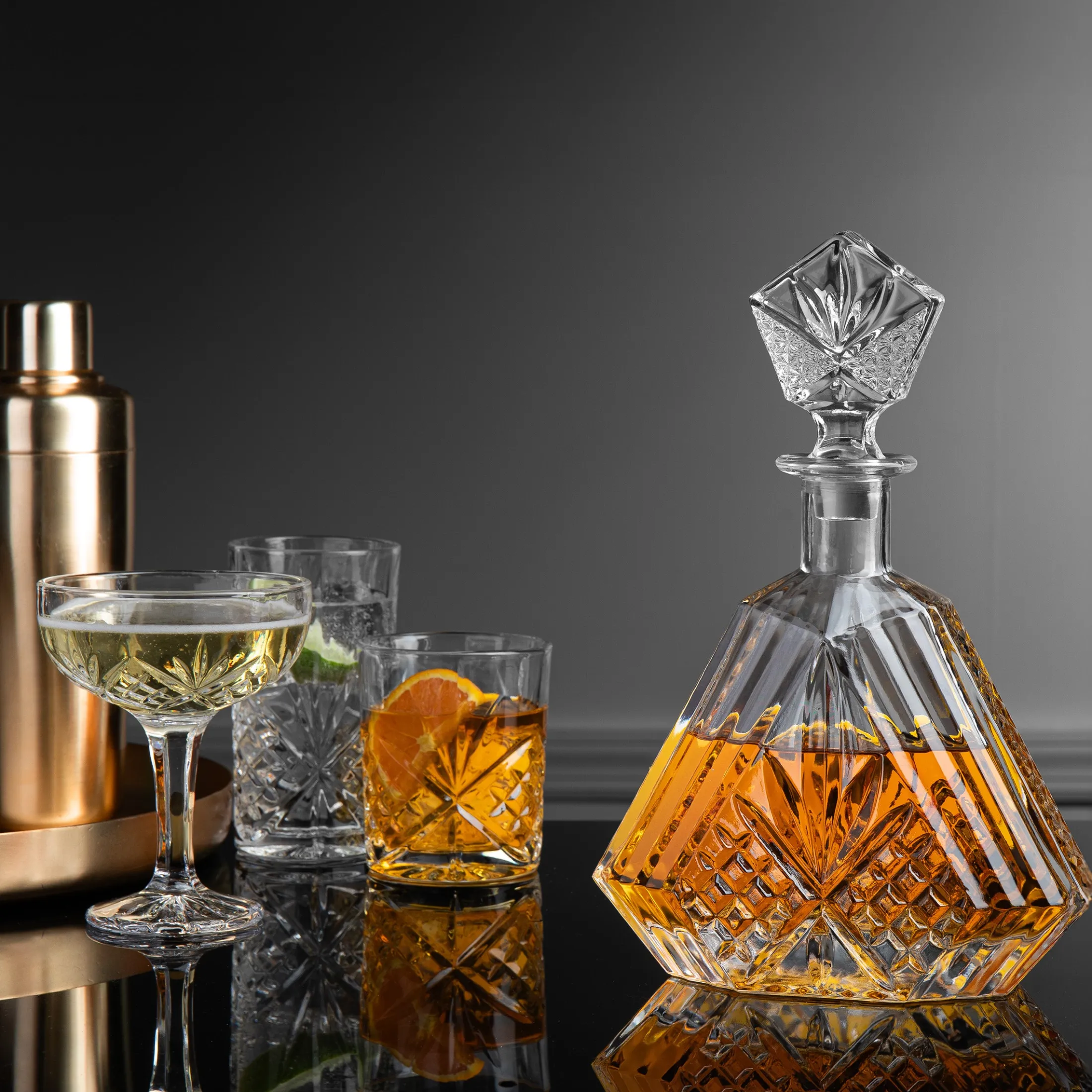 Dublin Crystal Highball, Set of 4