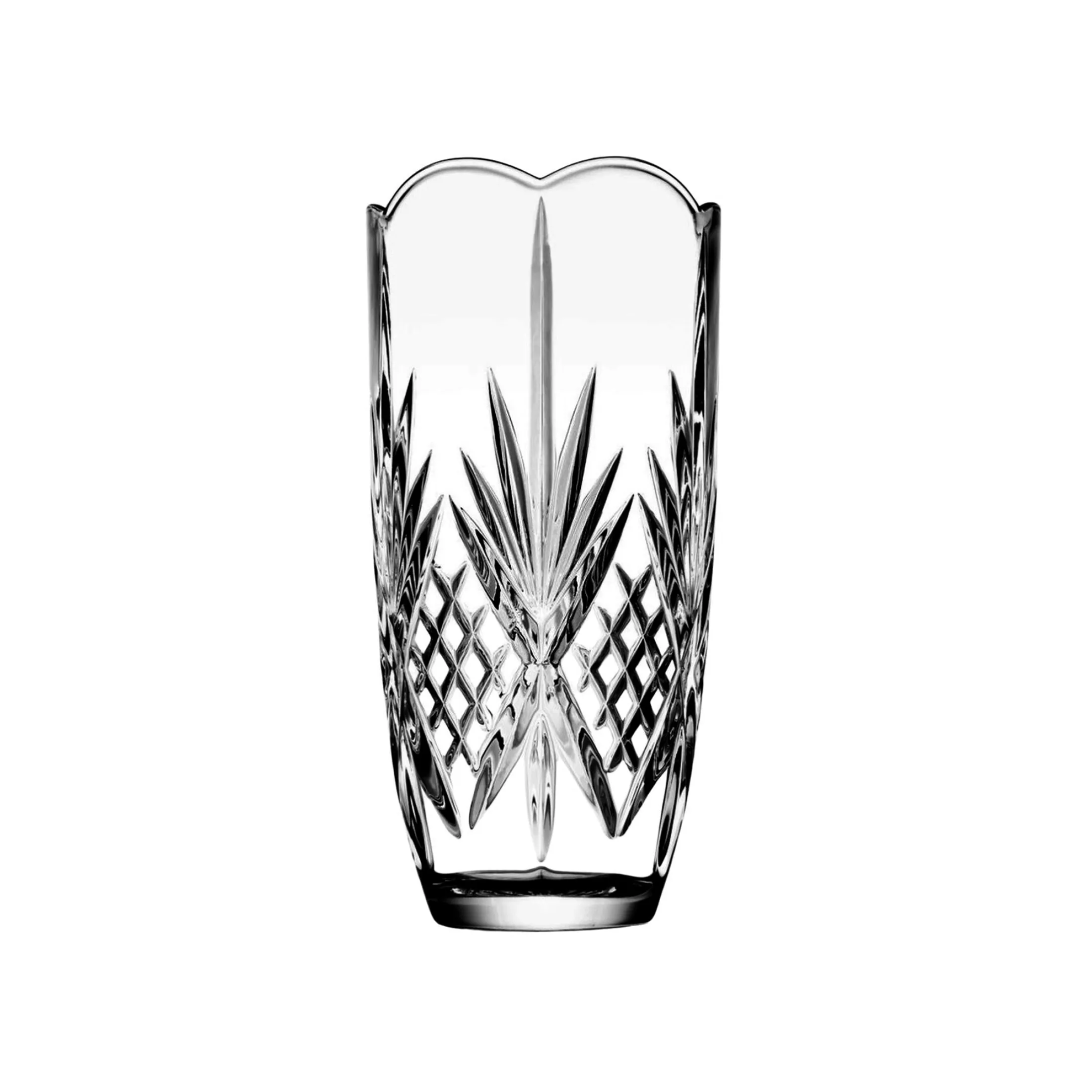 Dublin Crystal Scalloped Vase