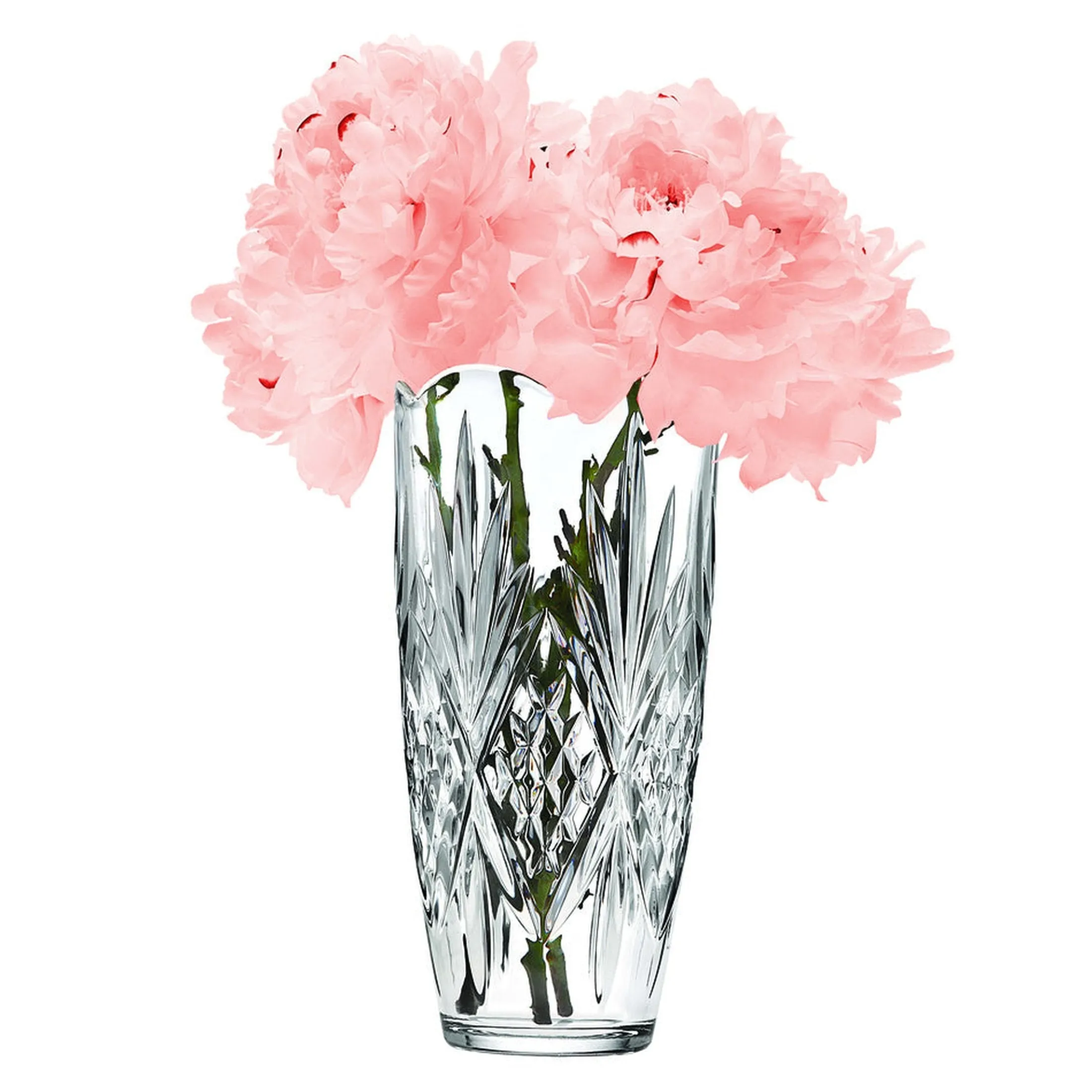 Dublin Crystal Scalloped Vase