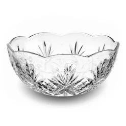 Dublin Crystal Scalloped 3 Piece Serving Bowl Set
