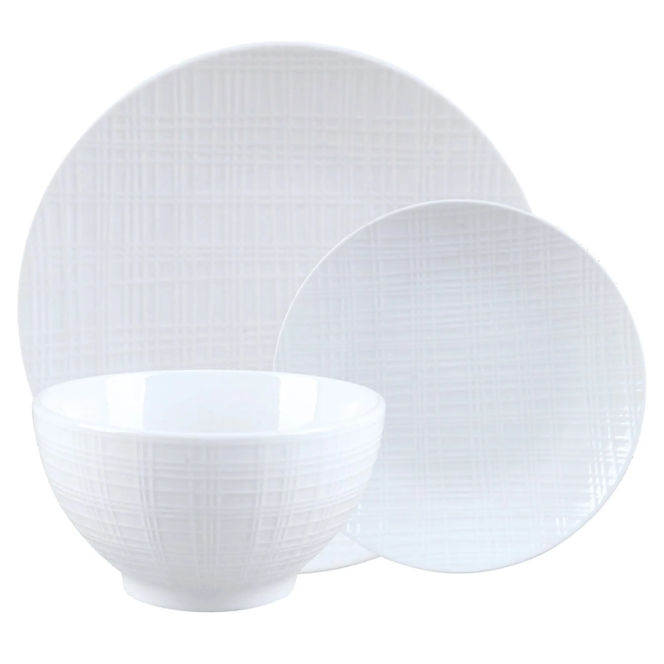 Freemont Porcelain 12 Piece Dinnerware Set, Service for 4