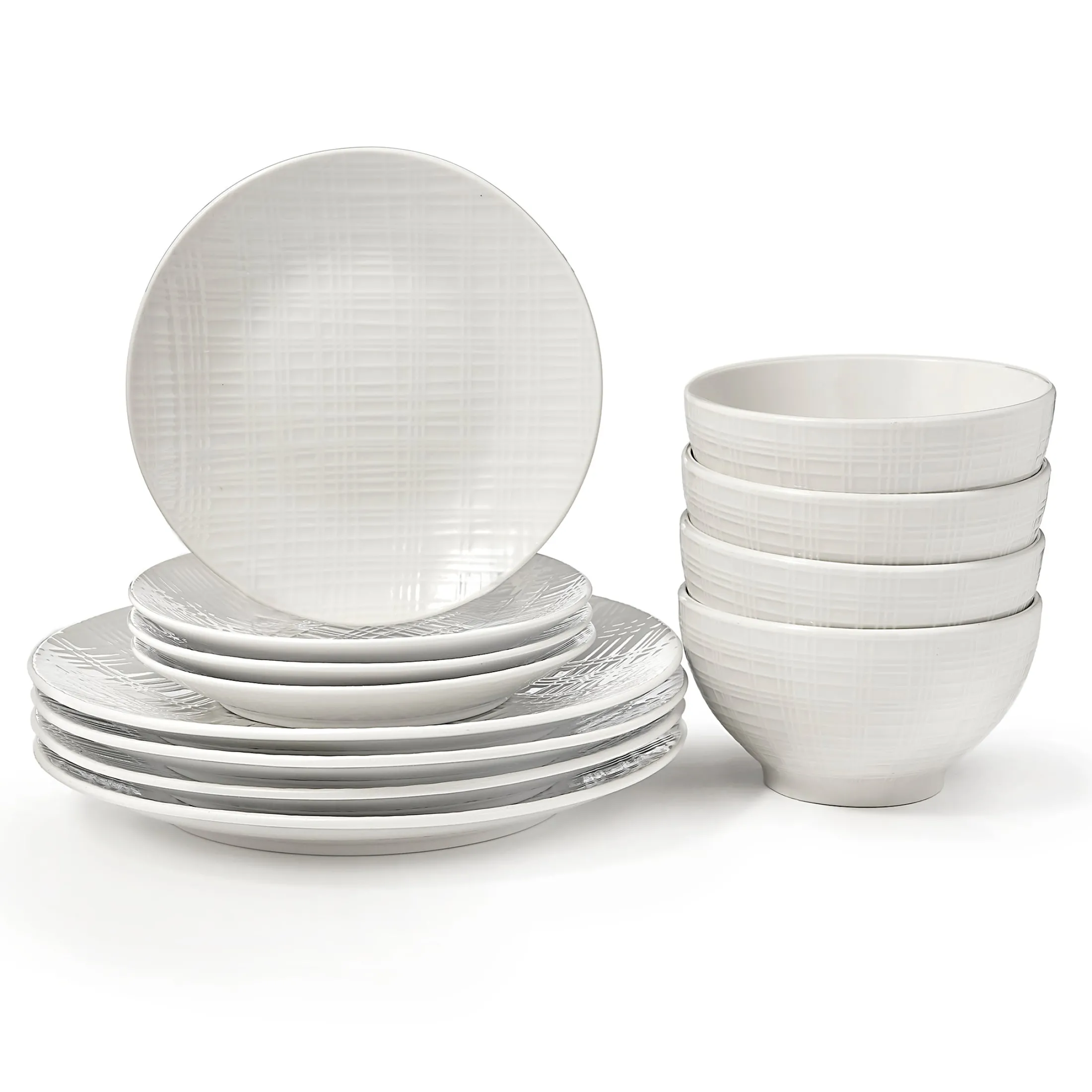 Freemont Porcelain 12 Piece Dinnerware Set, Service for 4