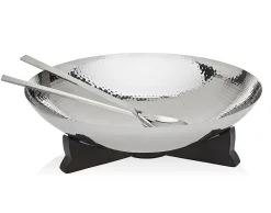 Hammered Oversized Salad Bowl With Salad Servers