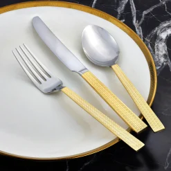 Harrington 18/10 Gold 20 Piece Flatware Set, Service For 4