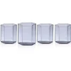 Helix Smoke Double Old Fashion Glass, Set of 4