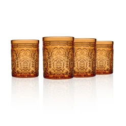 Jax Orange Spice Double Old Fashion, Set of 4