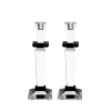 Jeru Black Tapered Candlestick Set