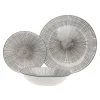 Laura Grey Porcelain 12 Piece Dinnerware Set, Service For 4