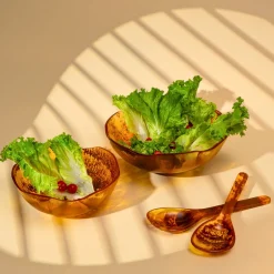 Lucente Tortoise Shell Resin Scalloped Snack Bowl
