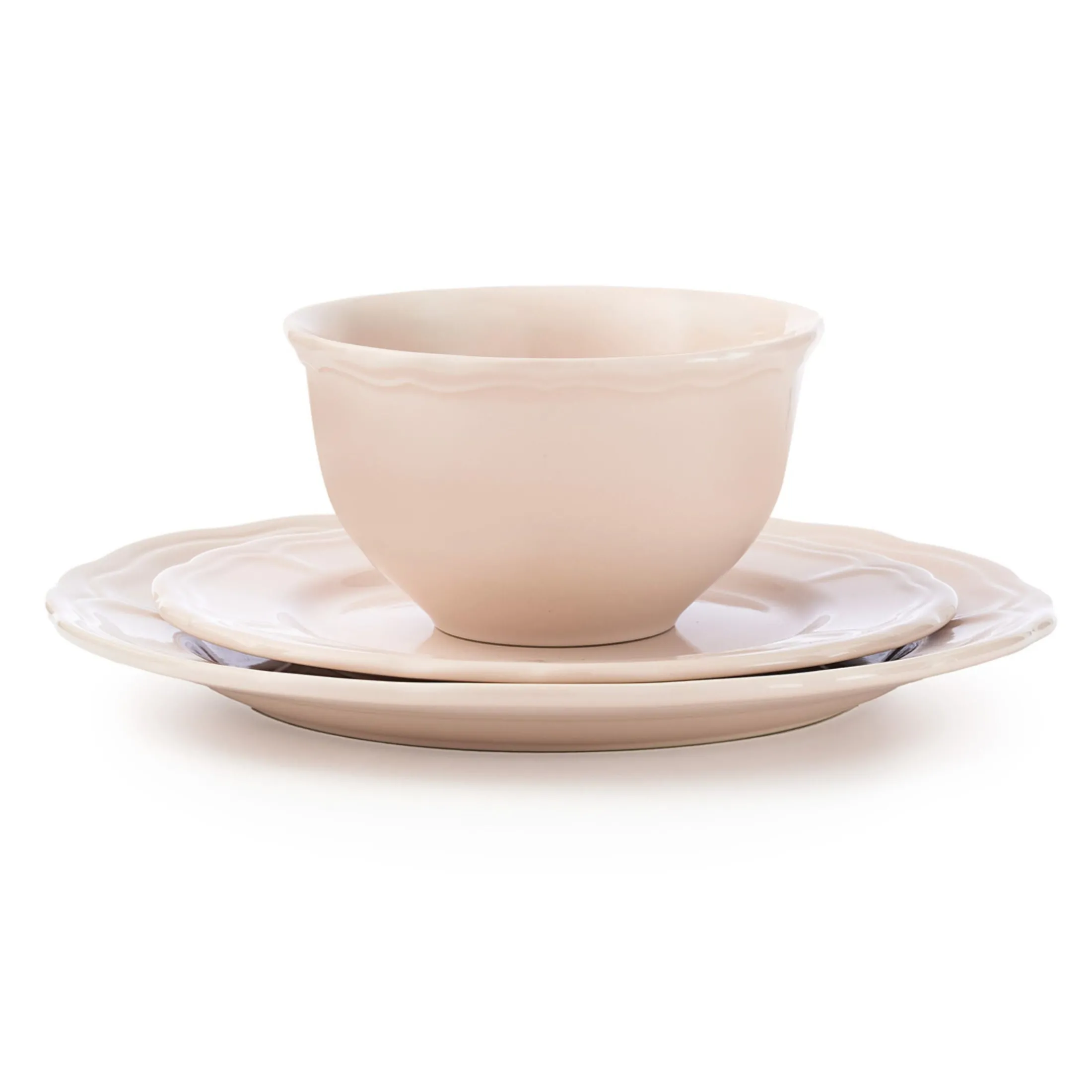 Madison Blush Stoneware 12 Piece Dinnerware Set, Service for 4
