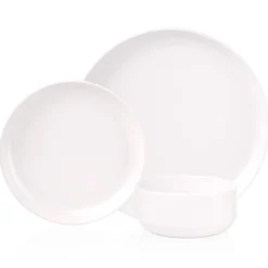 Marbella White Stacking Melamine Salad Plate, Set of 4