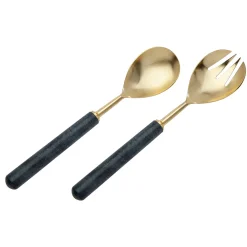Onyx Marble Salad Server Set