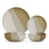 Piermont Natural 16 Piece Dinnerware Set, Service For 4