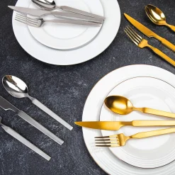 Podium Mirrored 18/10 Stainless Steel 20 Piece Flatware Set, Service For 4