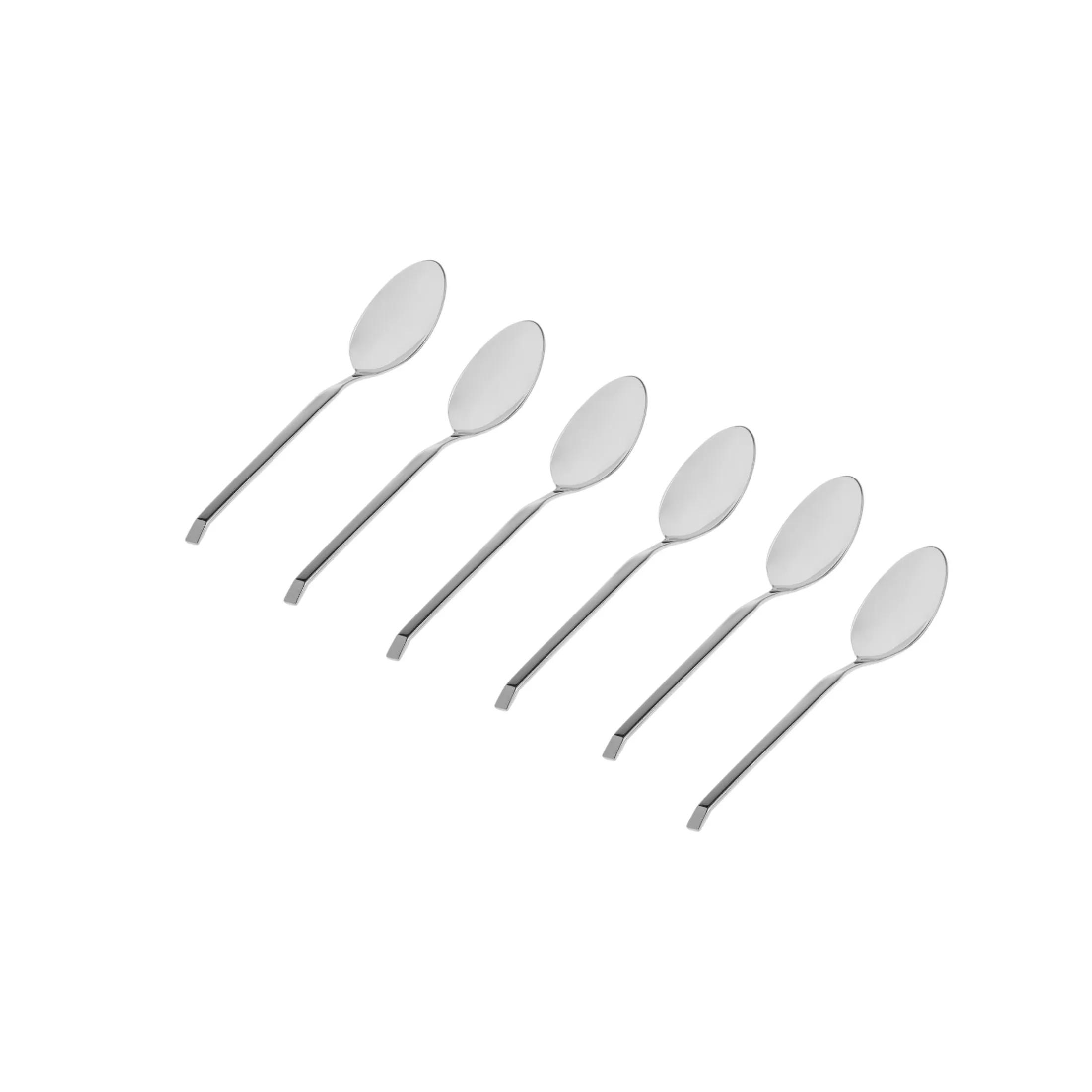 Ramp Mirrored 18/0 Stainless Steel Teaspoon, Set of 6
