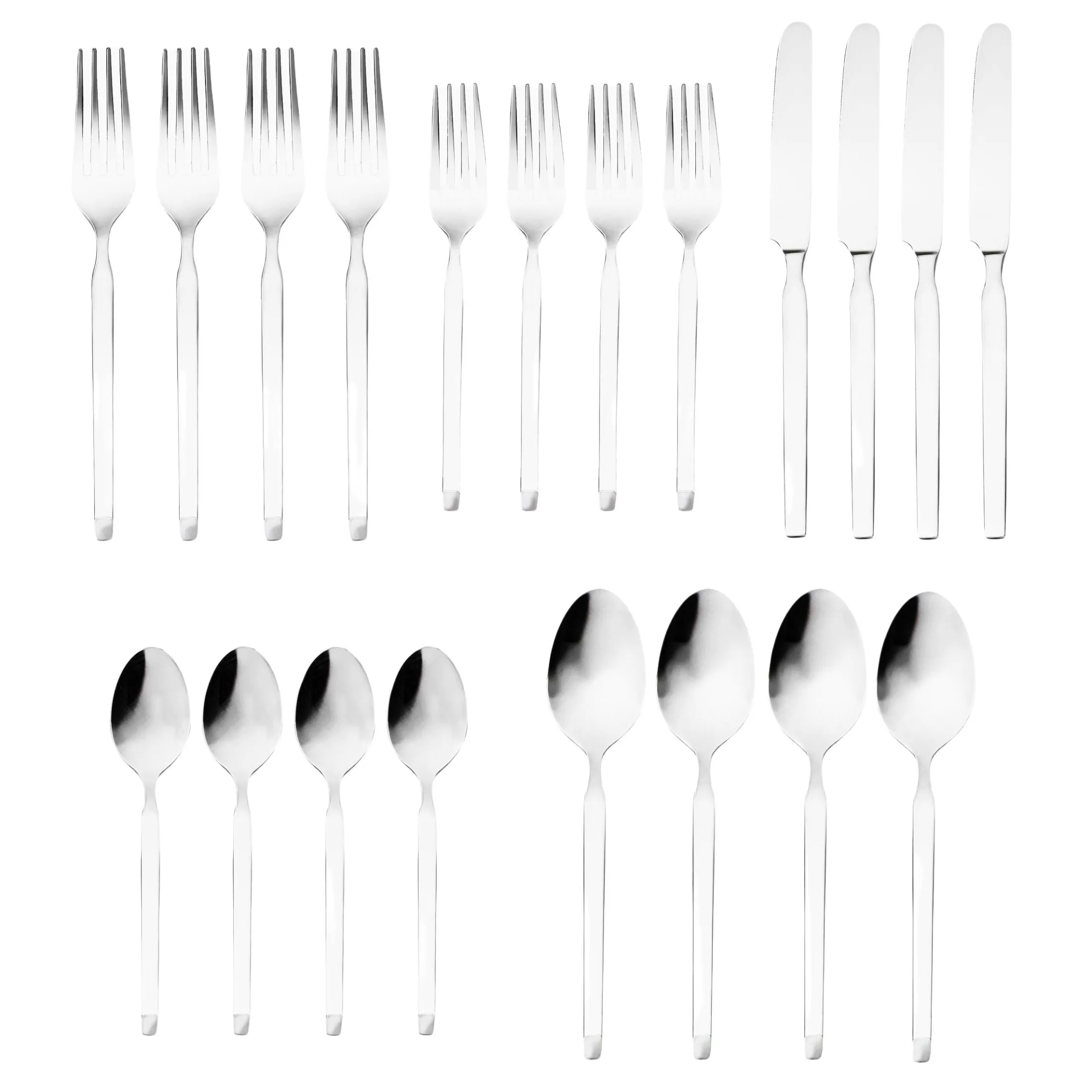 Ramp Mirrored 18/0 Stainless Steel 20 Piece Flatware Set, Service For 4