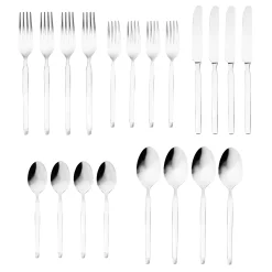 Ramp Satin 18/0 Stainless Steel 20 Piece Flatware Set, Service For 4