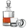 Skull 3 Piece Round Whiskey Decanter Set