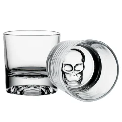 Skull 3 Piece Round Whiskey Decanter Set
