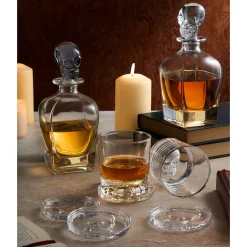 Skull 3 Piece Whiskey Decanter Set