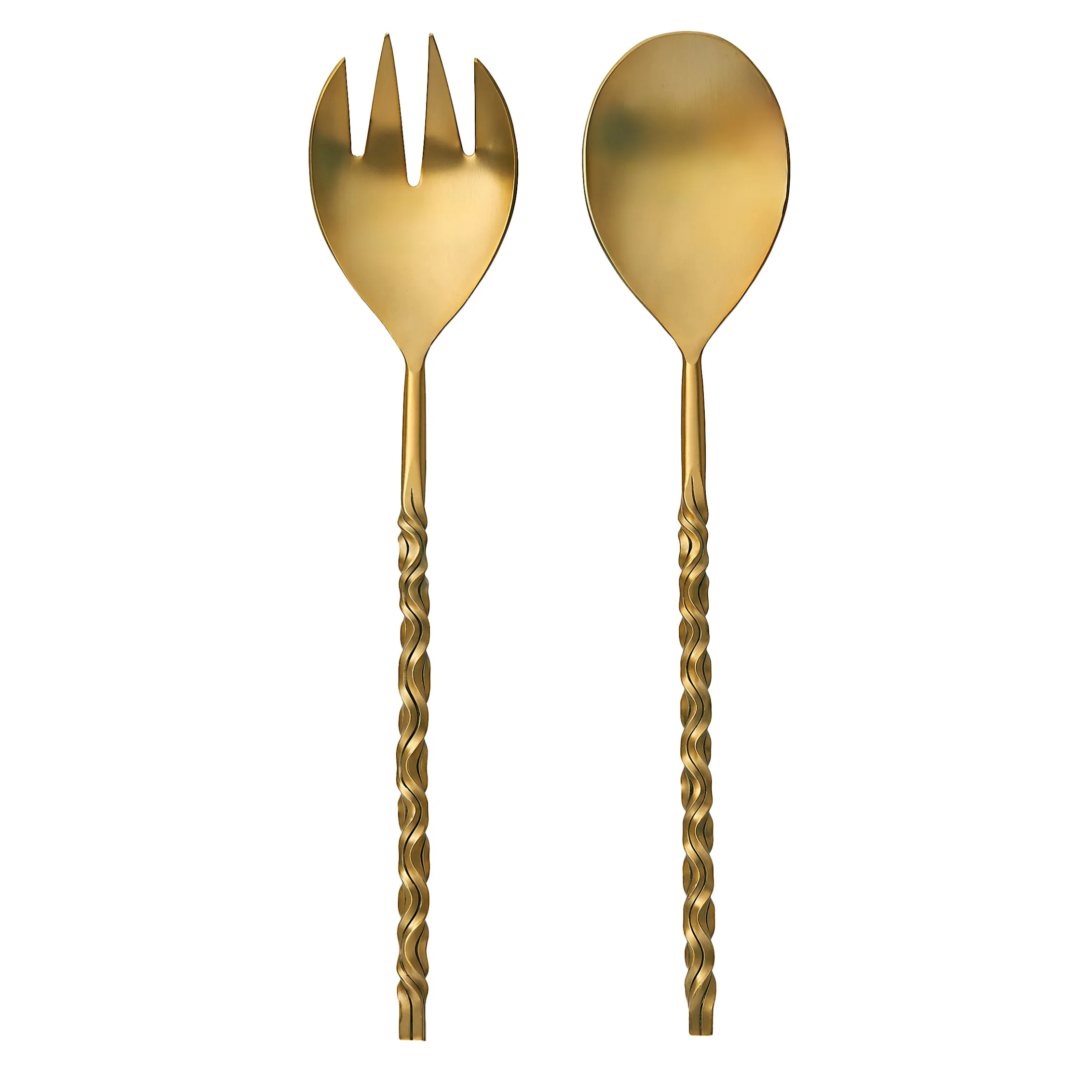 Surge Matte Gold Salad Server Set