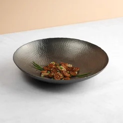 Temari Hammered Gunmetal Round Platter
