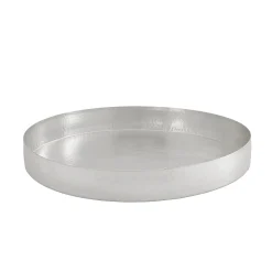 Temari Hammered Silver Round Serving Tray