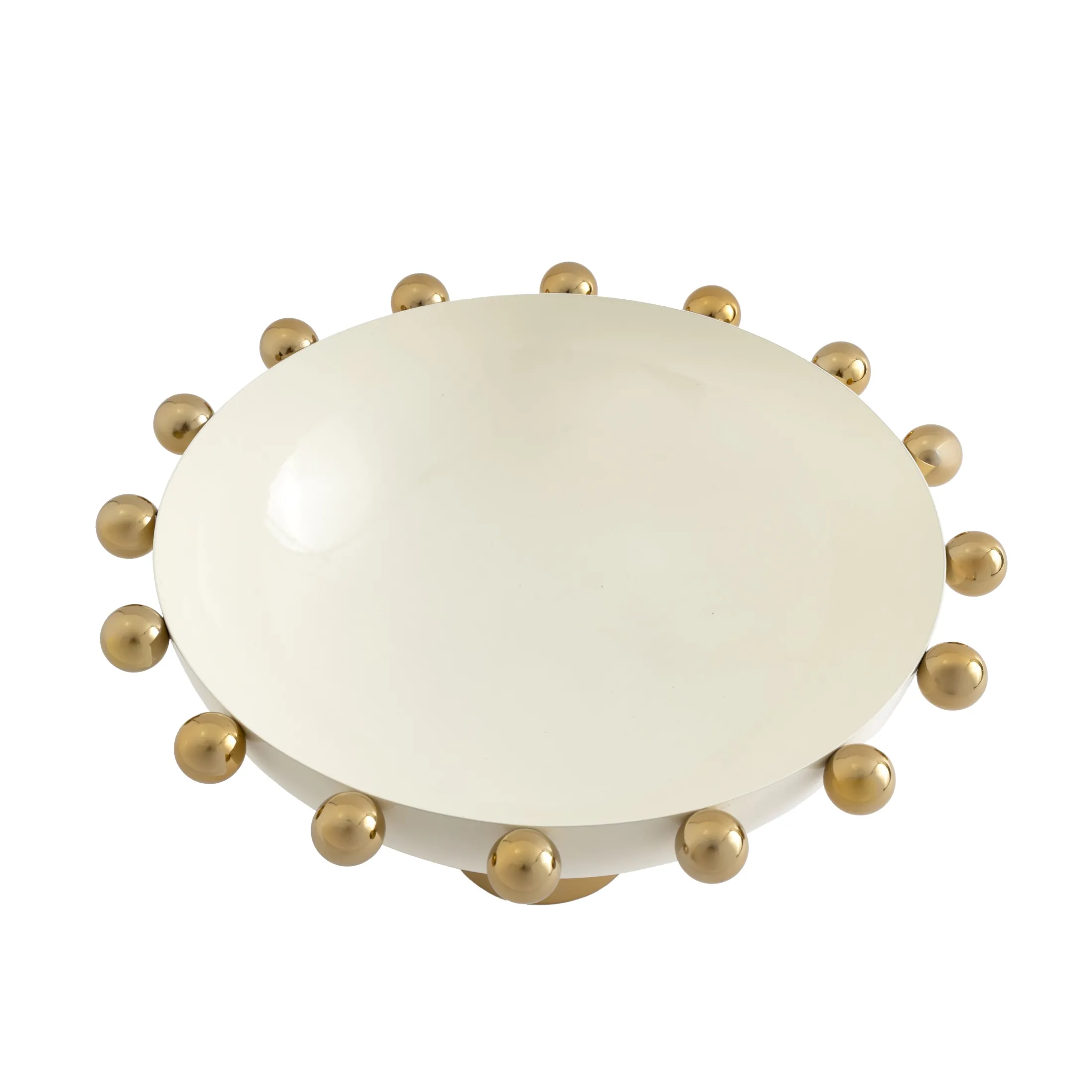 Temari White & Gold Footed Salad Bowl